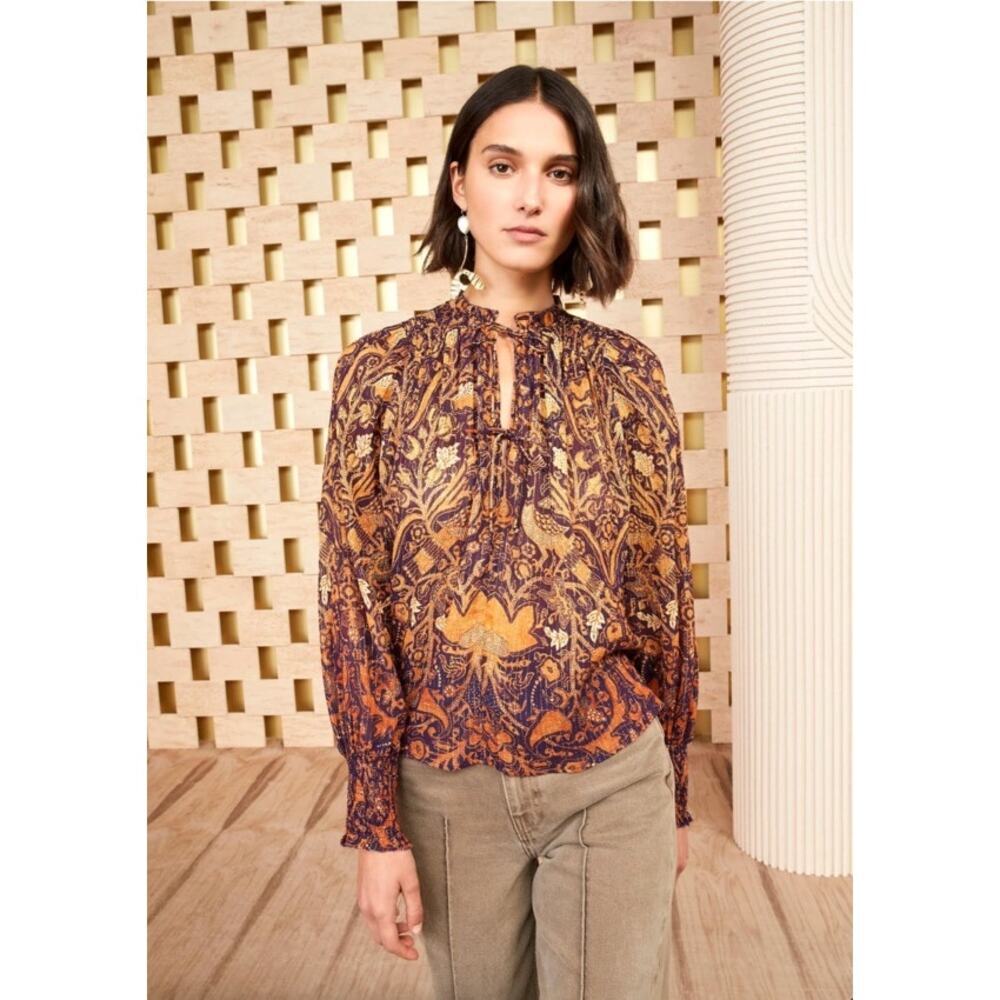 Ulla Johnson Ida Blouse in "Celestial" Size 4 - Picture 3 of 12